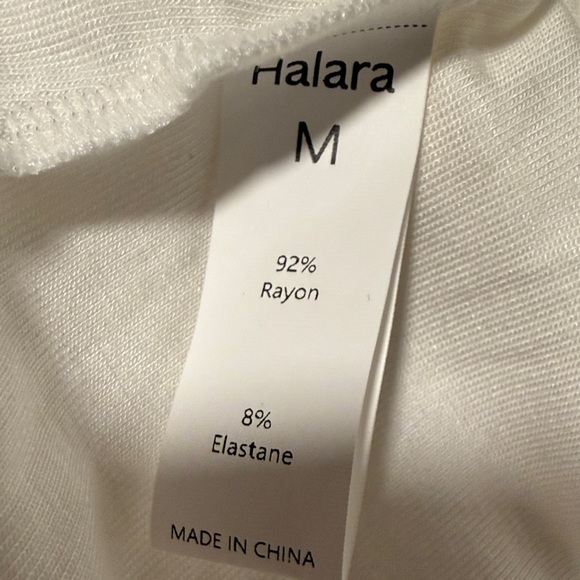 HALARA White Maxi Dress with V-Neck,Slit and Built in Bra NWT - Picture 2 of 3